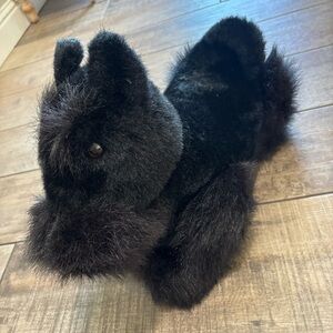 VNTG LIFELIKE ELEGANTE BY DAKIN HANDCRAFTED JOINTED BLK SCOTTY SCOTTIE PLUSH DOG